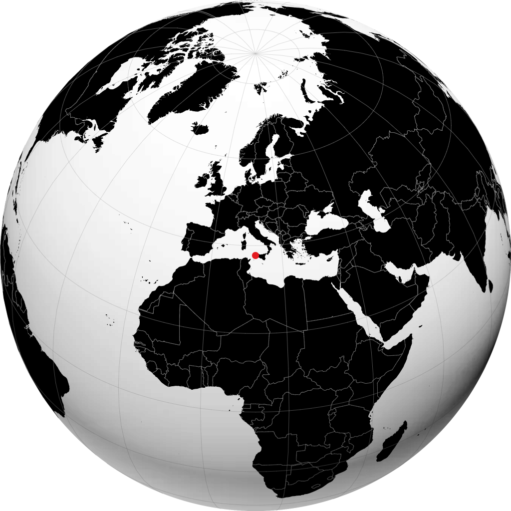 Marsala sur le globe