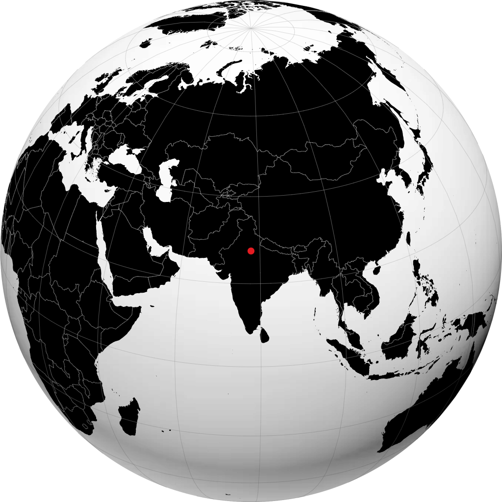 Mathura sur le globe
