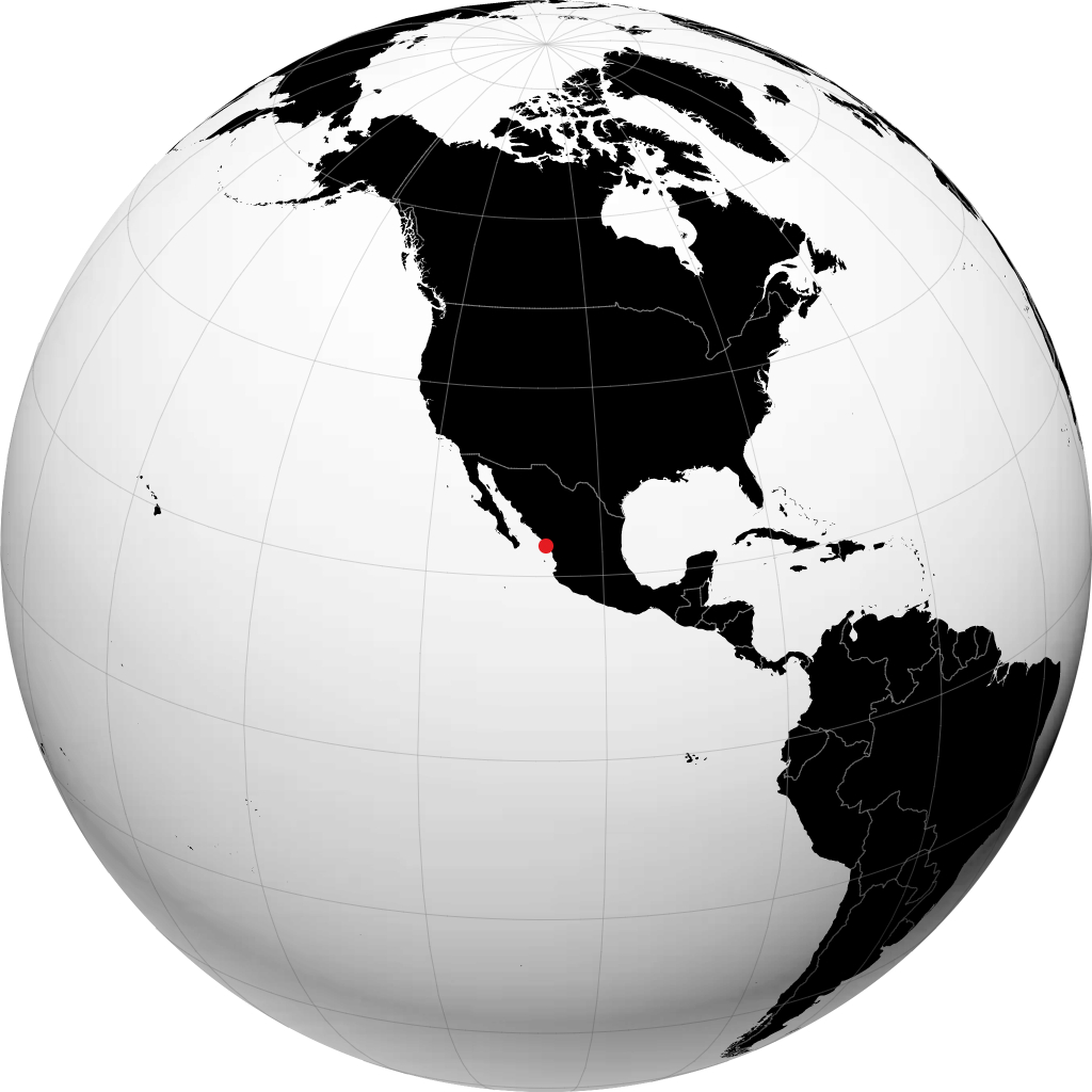 Mazatlán sur le globe