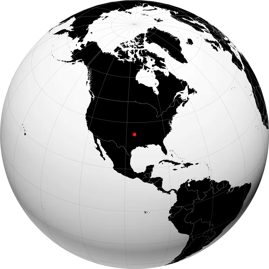 McAlester sur le globe
