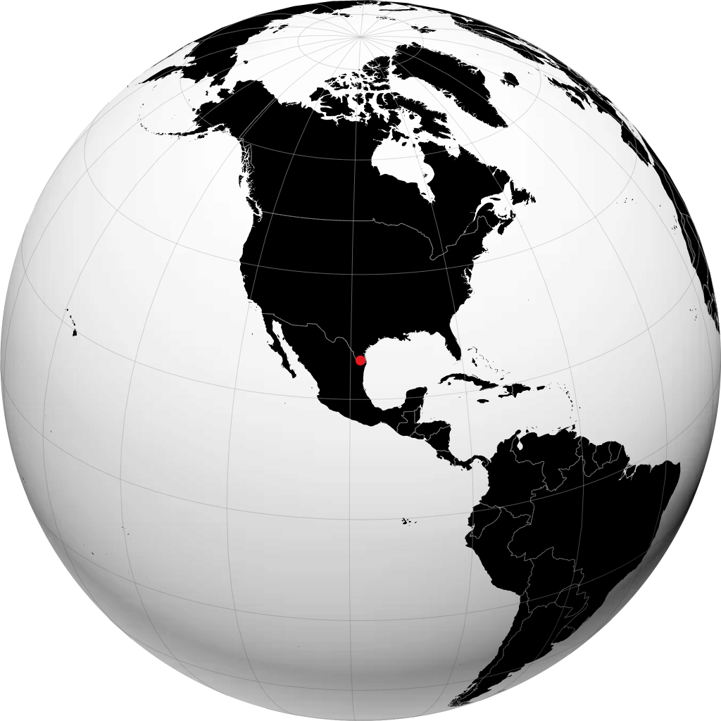 McAllen sur le globe