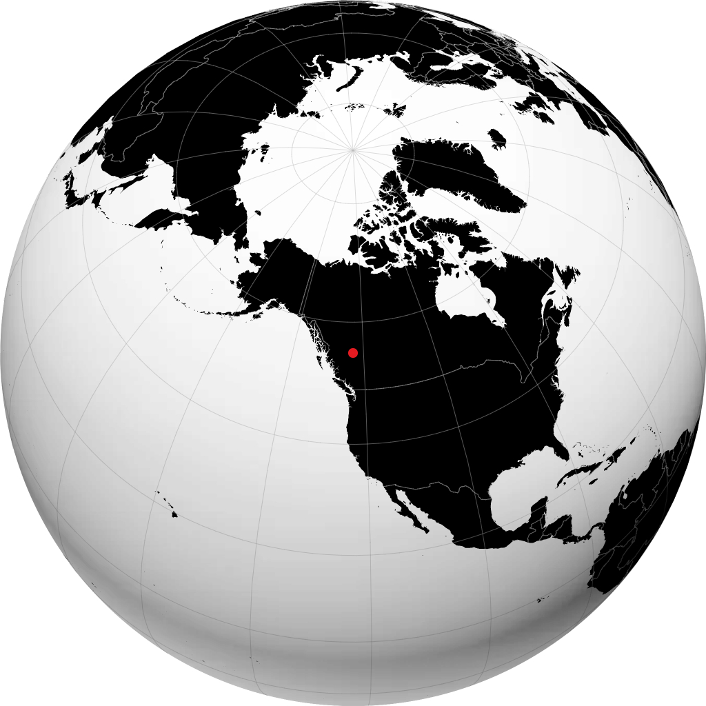 McLeod Lake sur le globe
