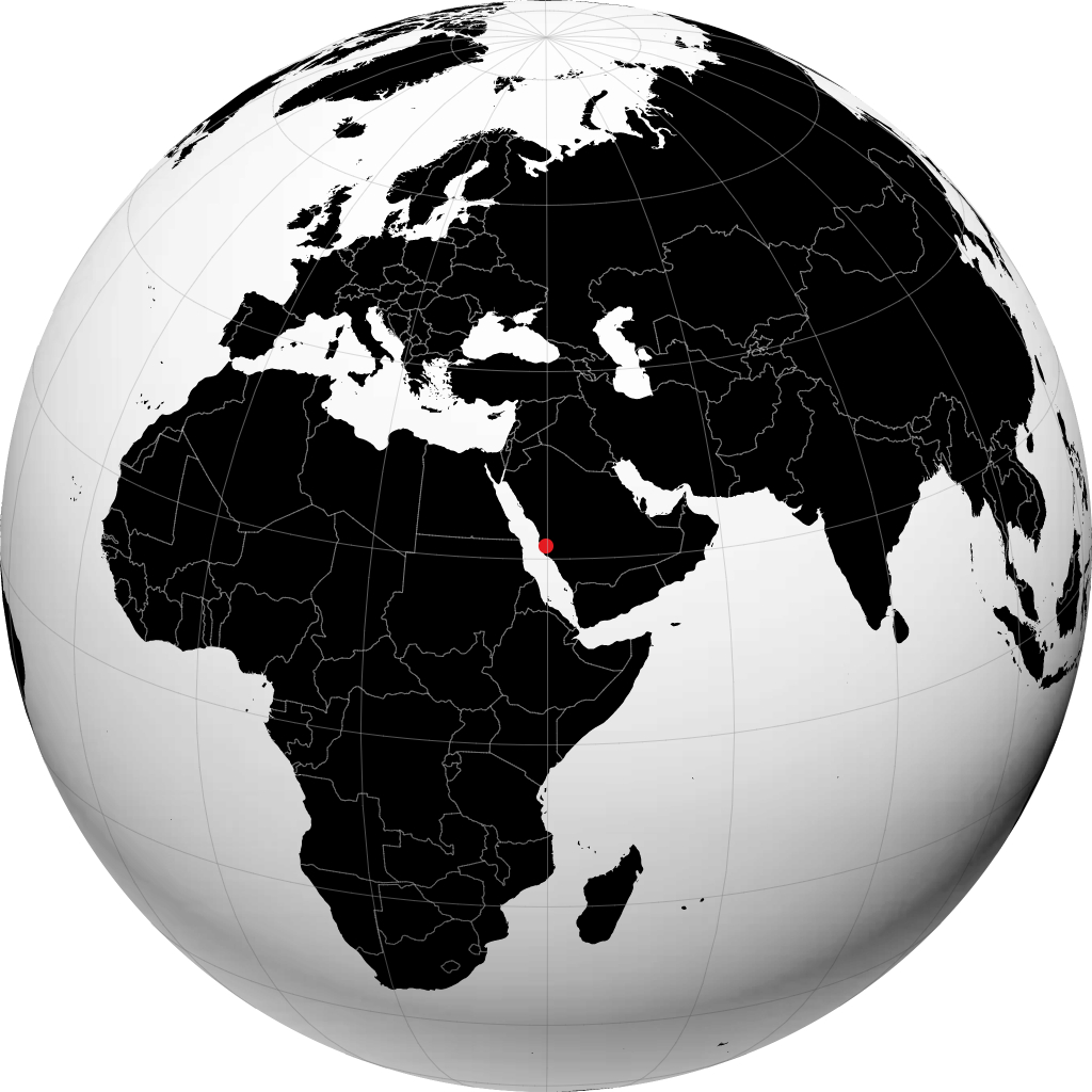 La Mecque sur le globe
