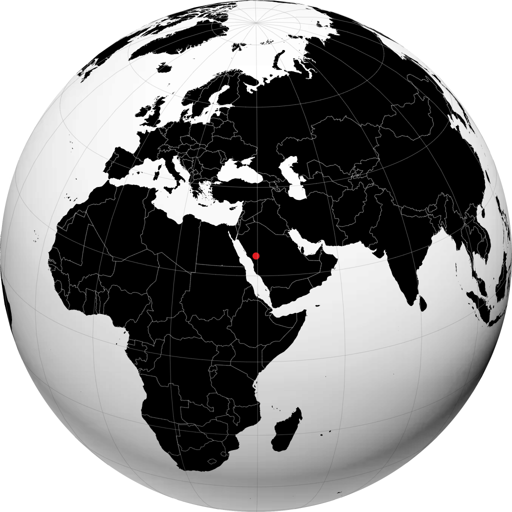 Médine sur le globe