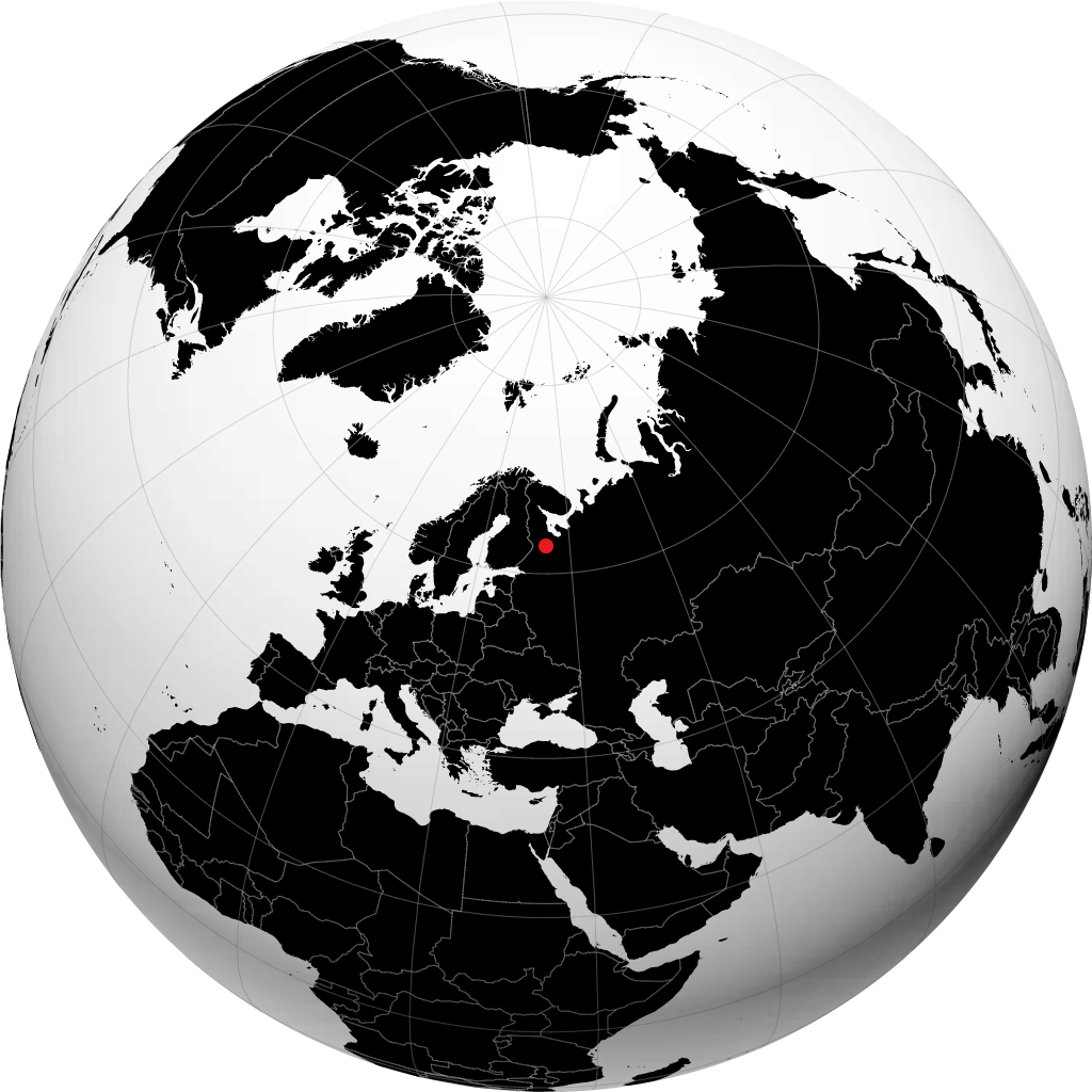 Medvezh'yegorsk sur le globe
