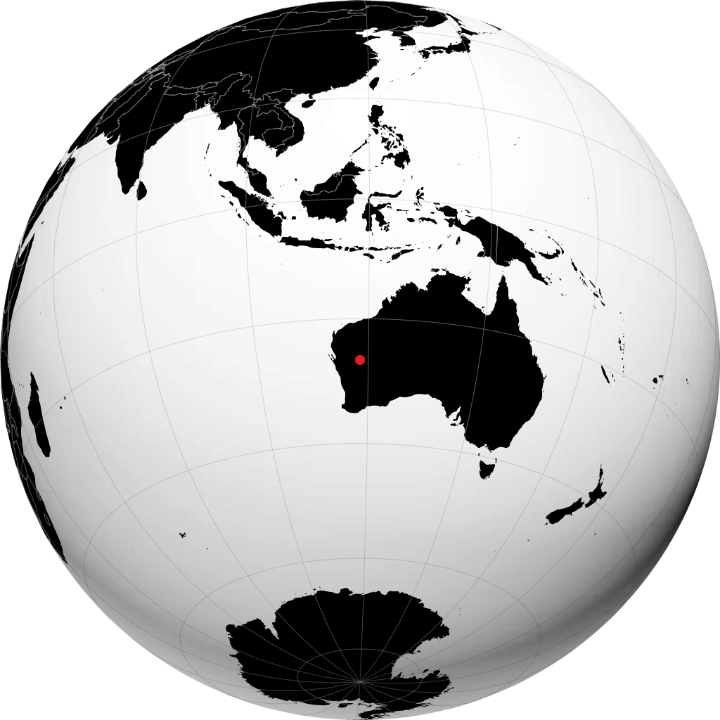 Meekatharra sur le globe