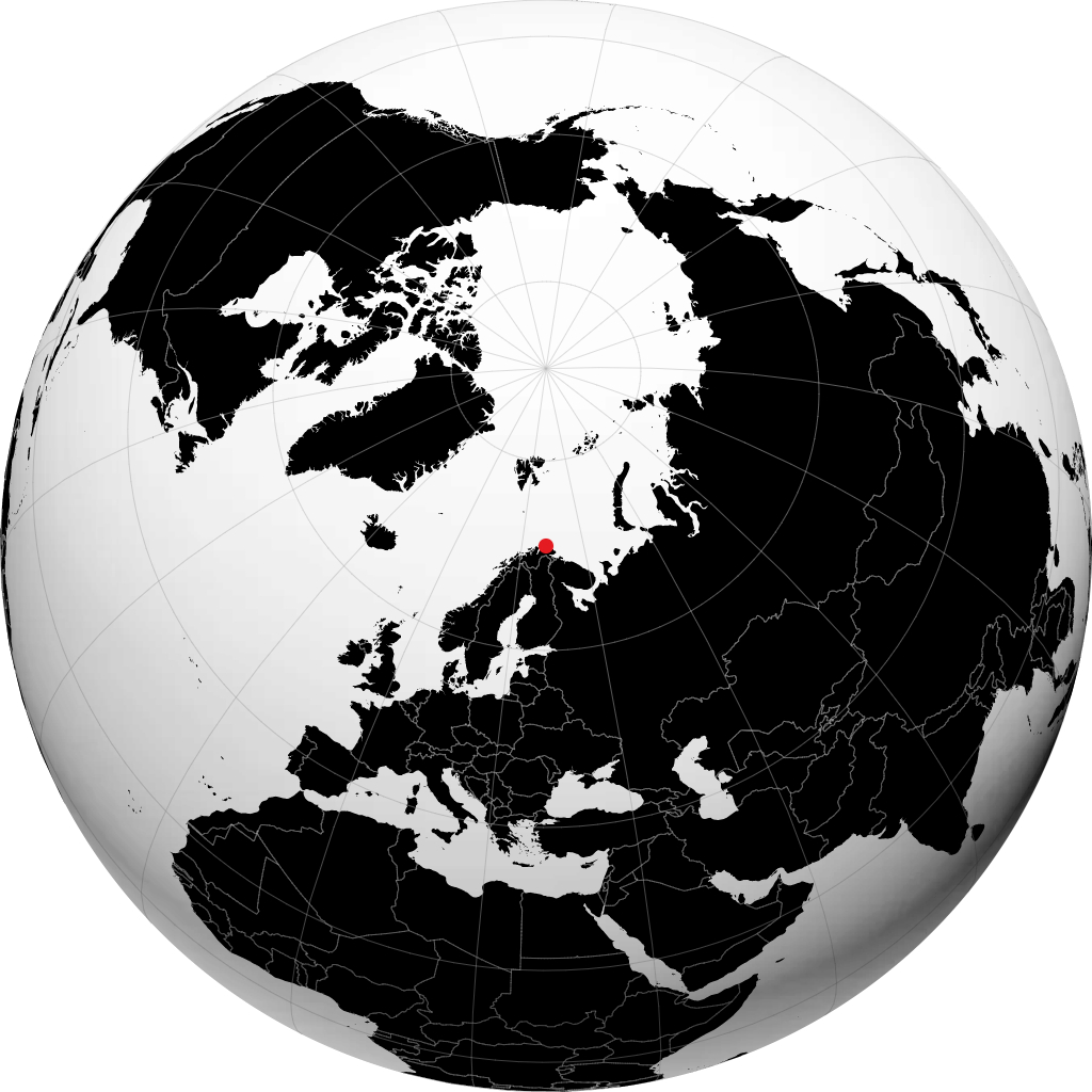 Mehamn sur le globe