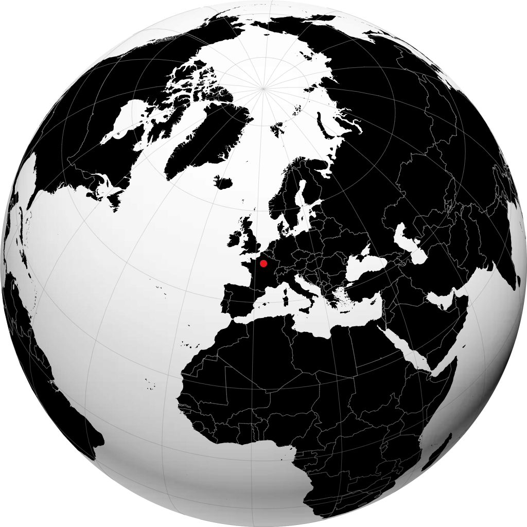 Melun sur le globe