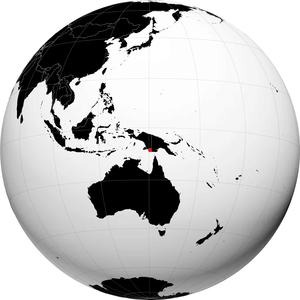 Merauke sur le globe