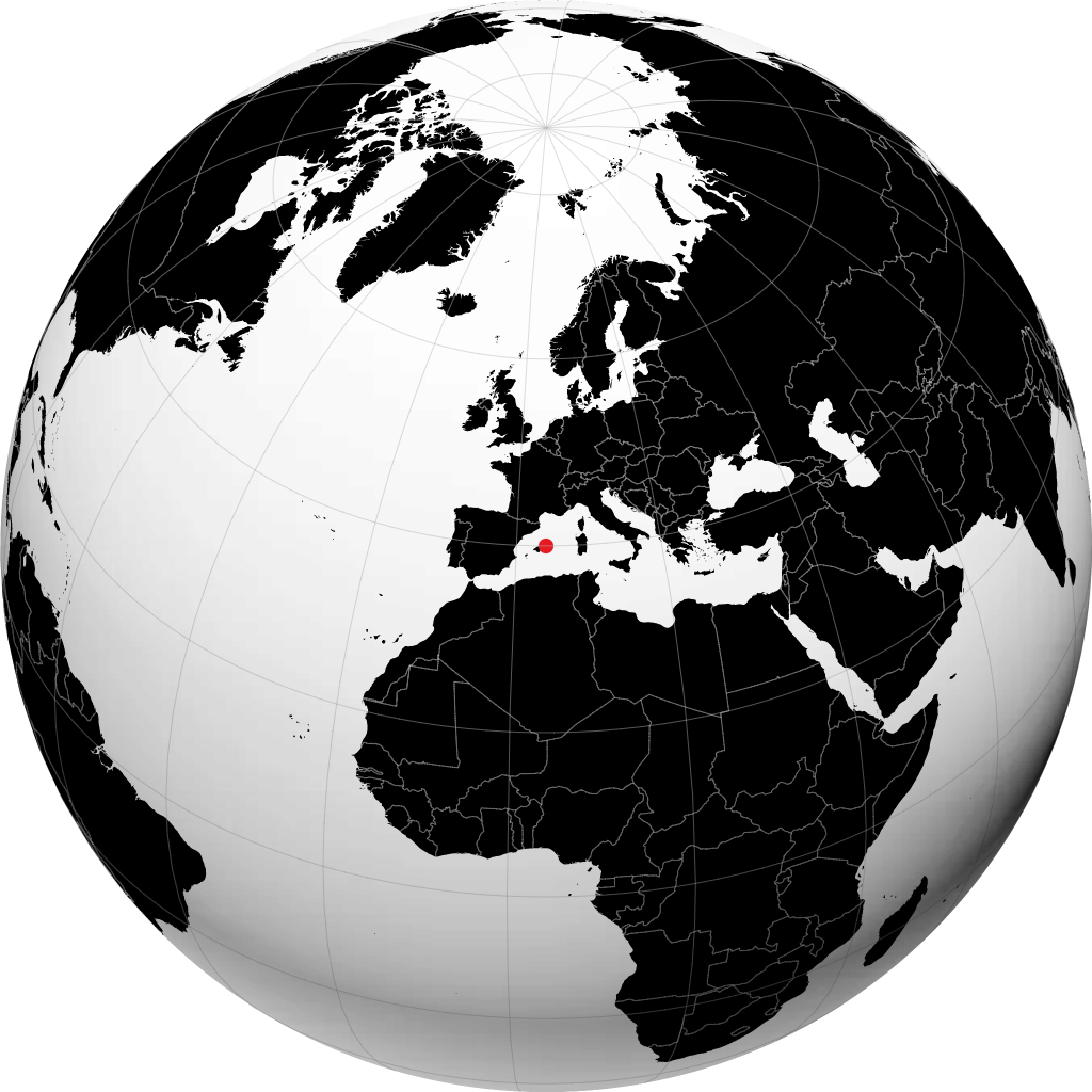 Mercadal sur le globe