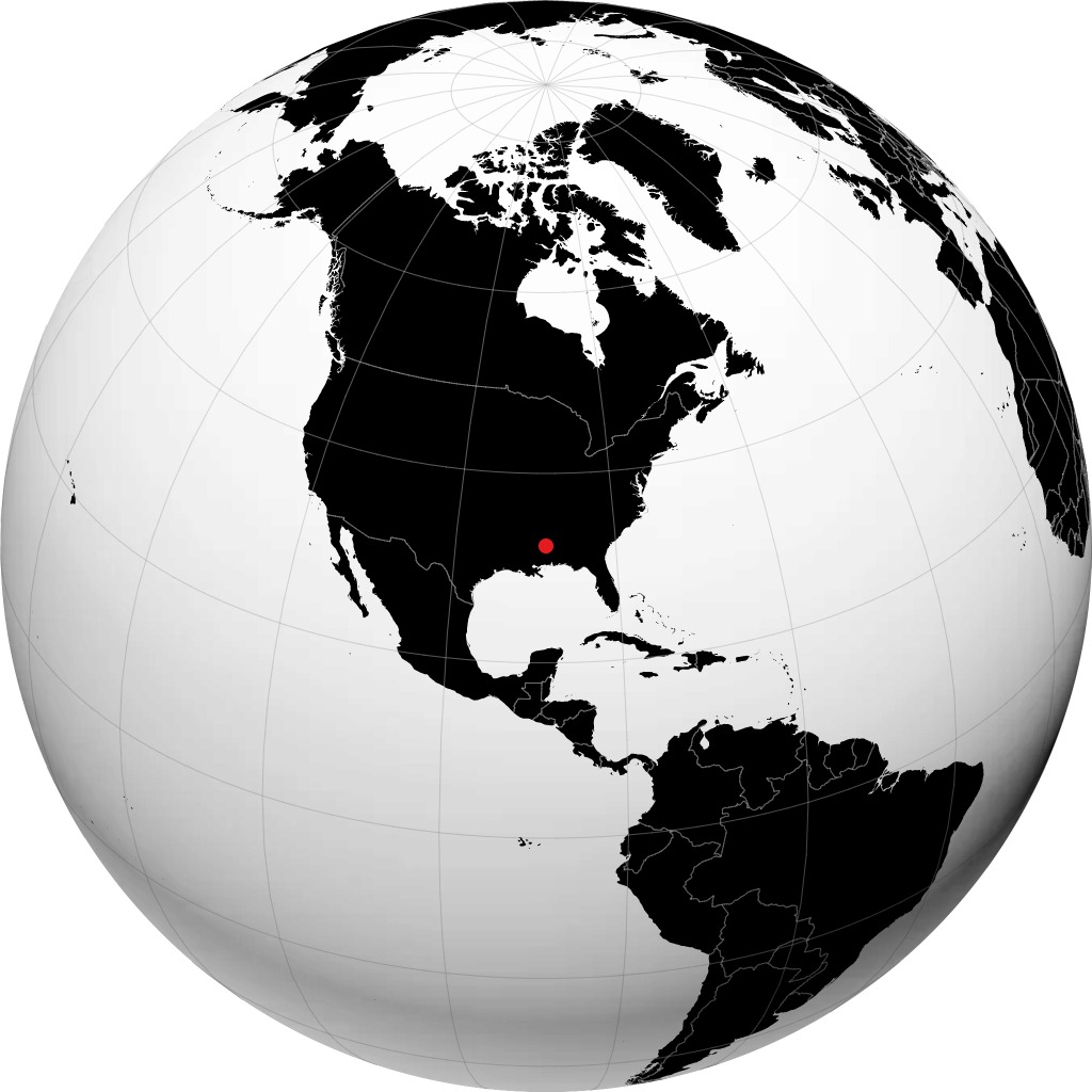 Meridian sur le globe