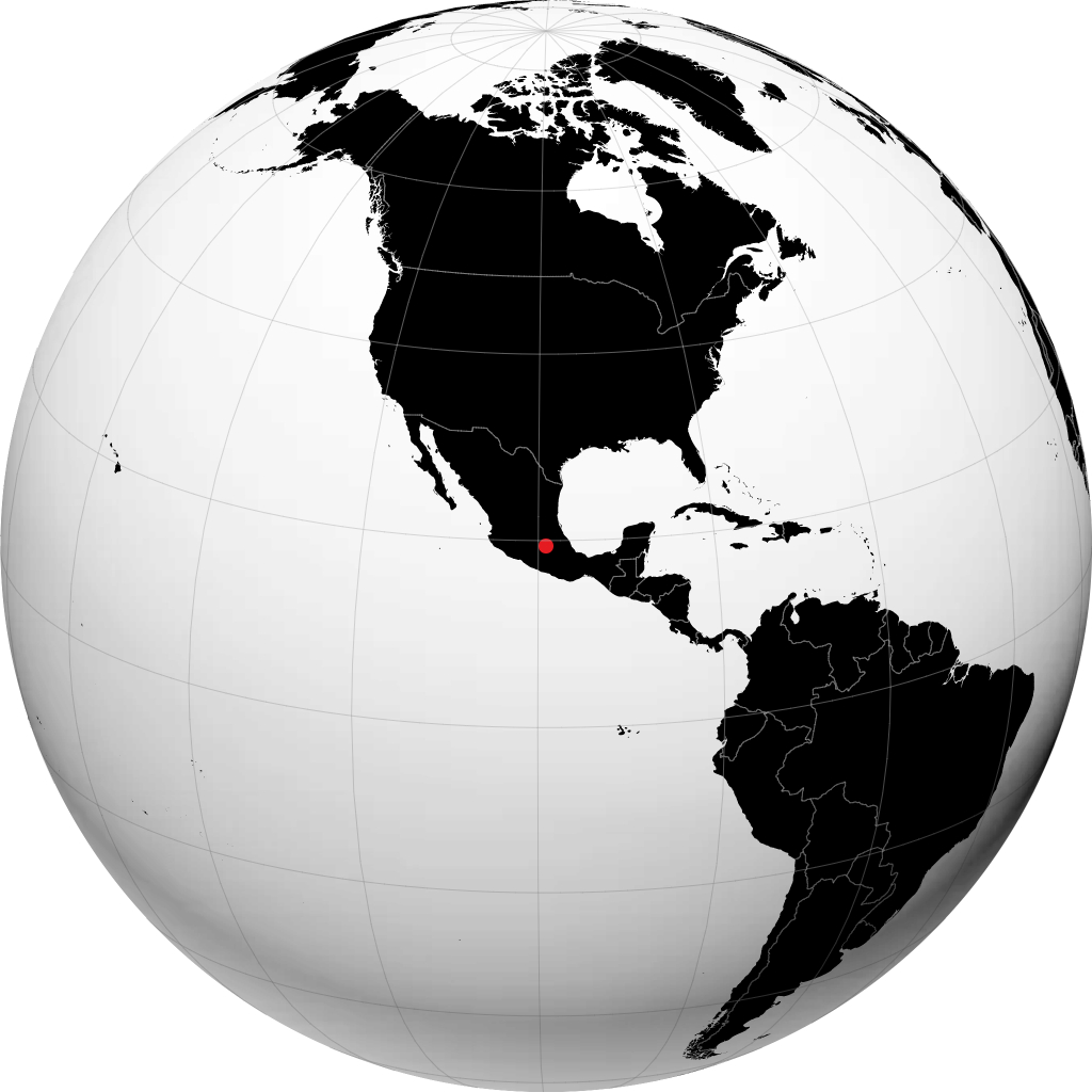 Mexico sur le globe