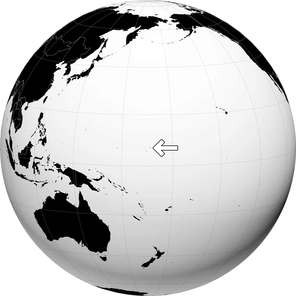 Îles Marshall sur le globe
