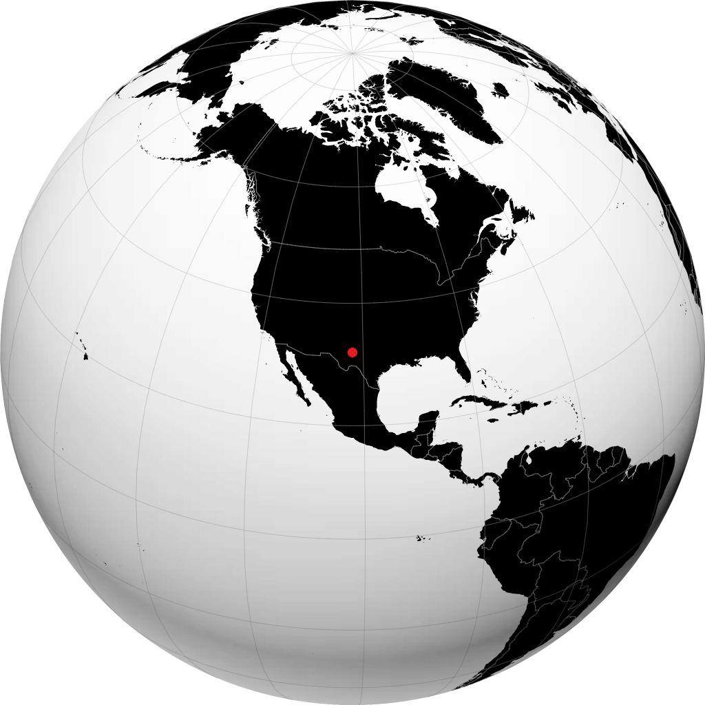 Midland sur le globe