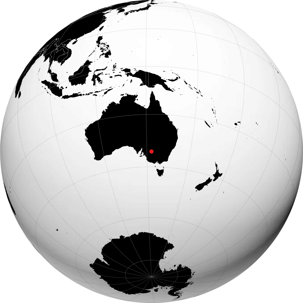 Mildura sur le globe
