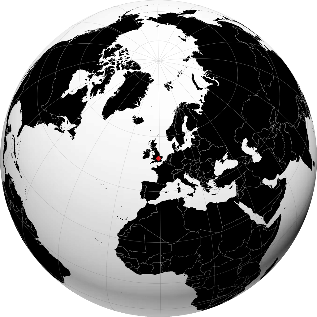 Milton Keynes sur le globe