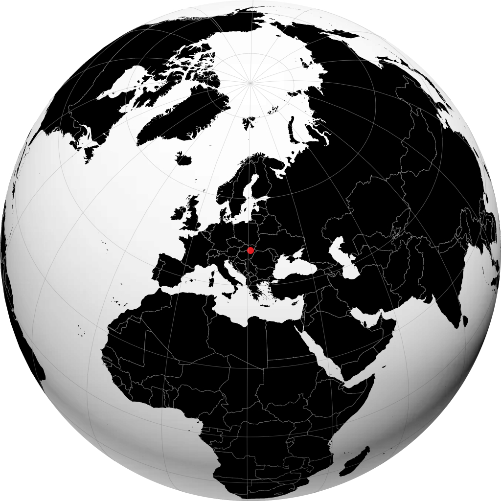 Miskolc sur le globe