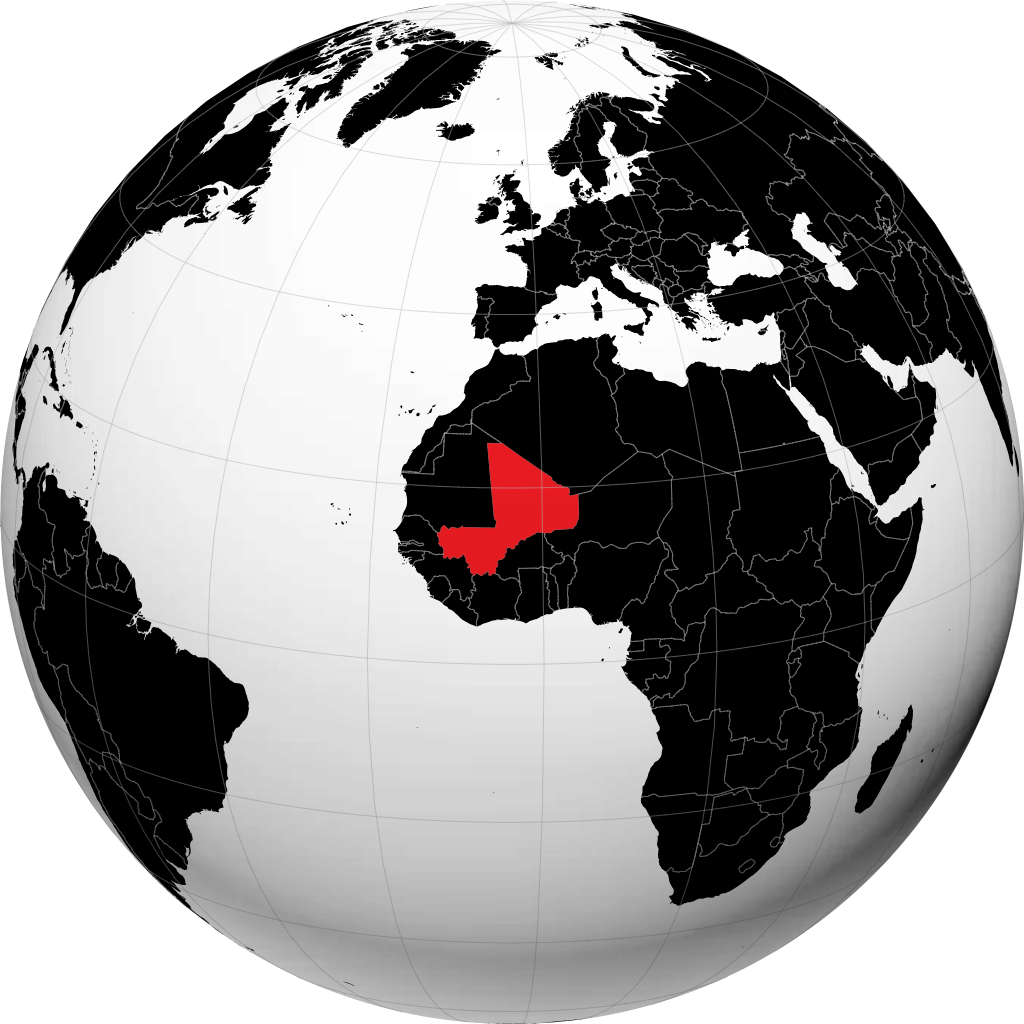 Mali sur le globe