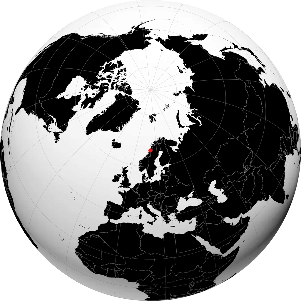 Mo i Rana sur le globe