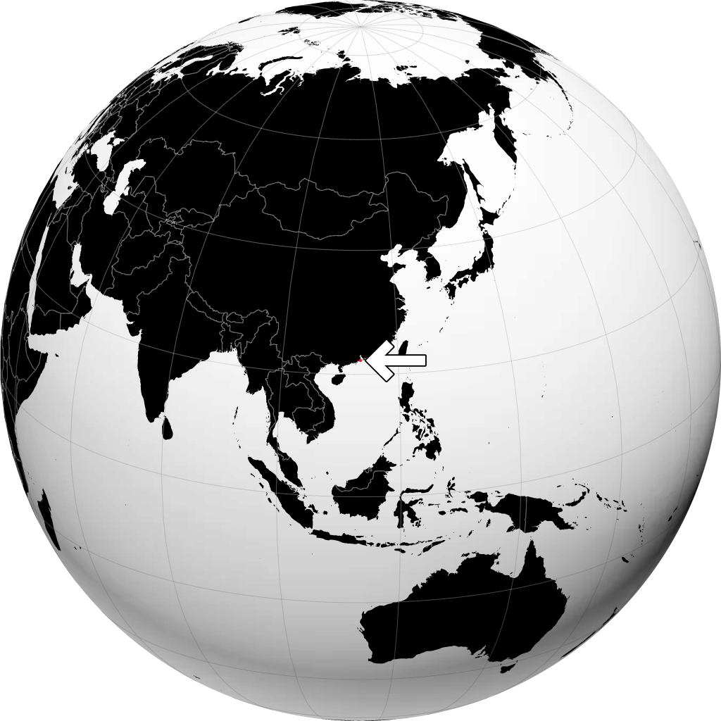 Macao sur le globe