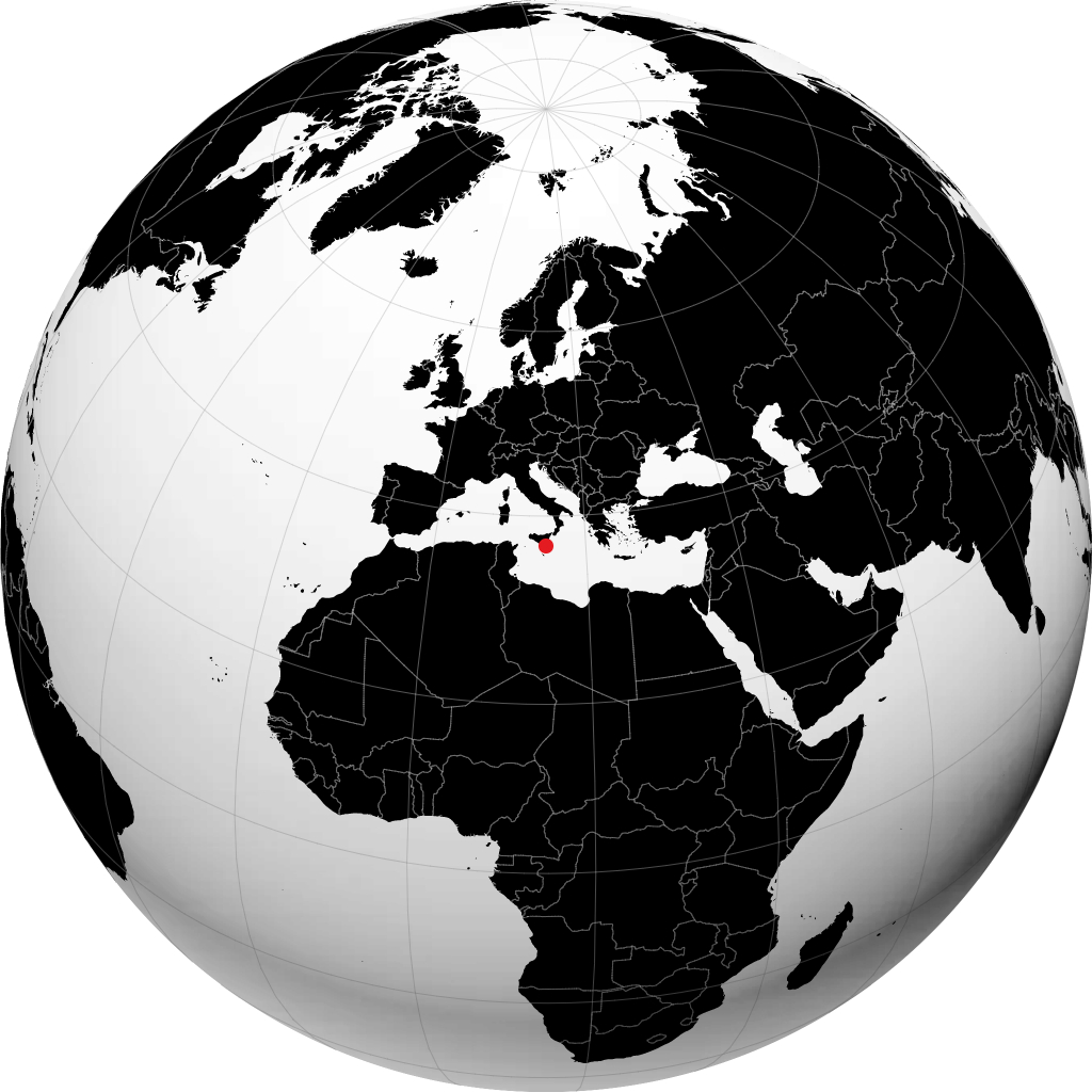 Modica sur le globe