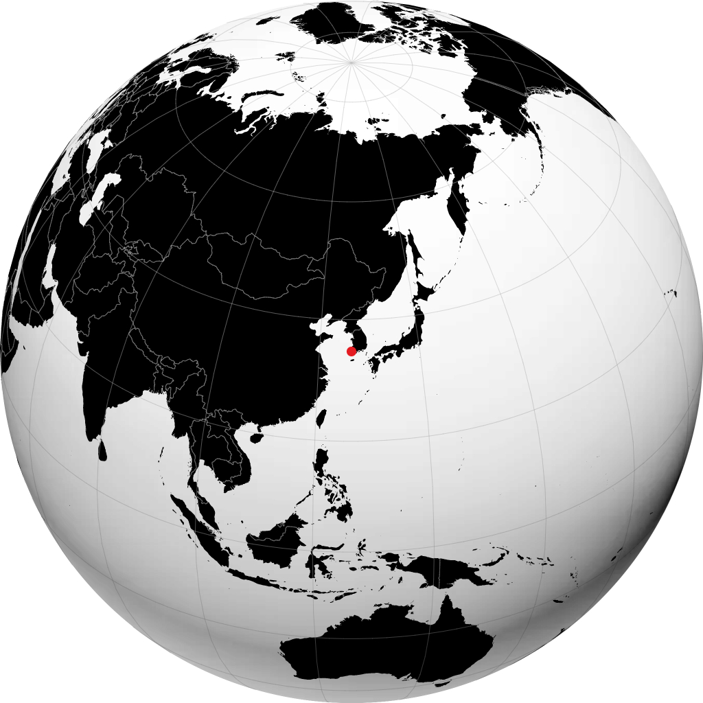 Mokpo sur le globe