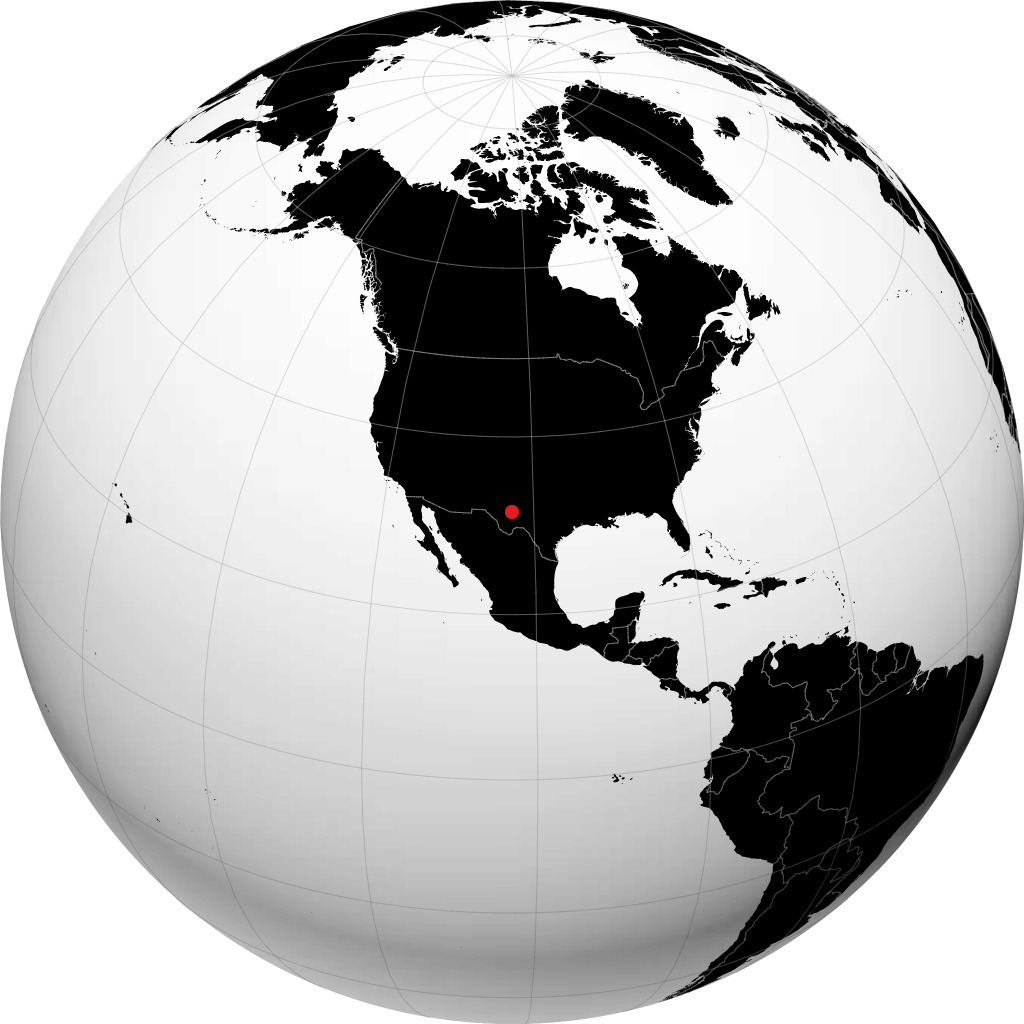 Monahans sur le globe