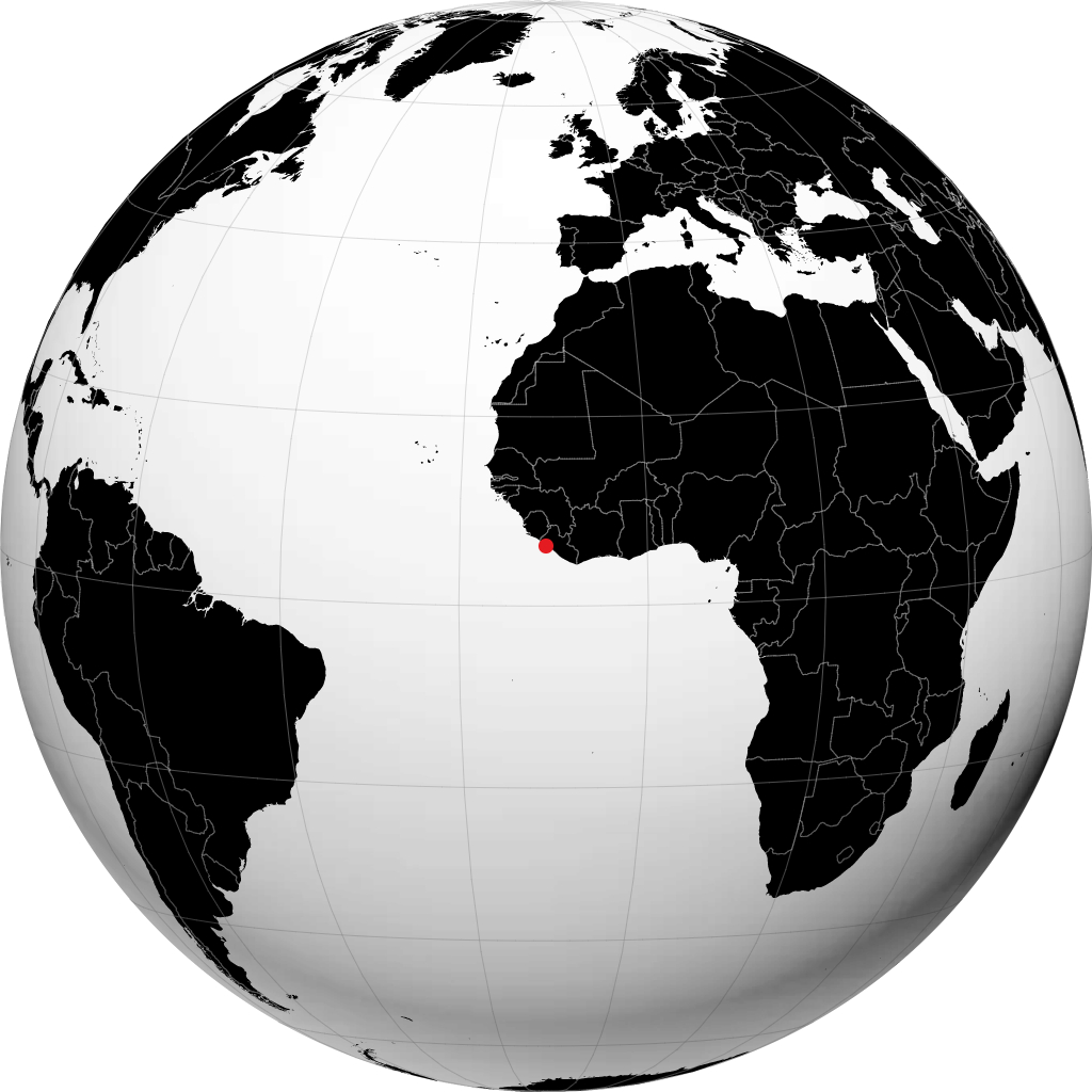 Monrovia sur le globe