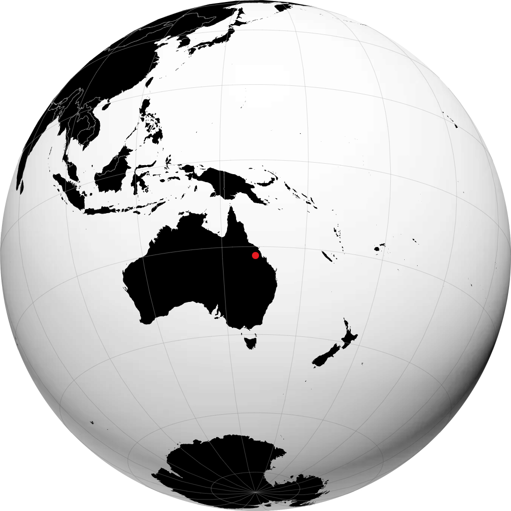 Moranbah sur le globe