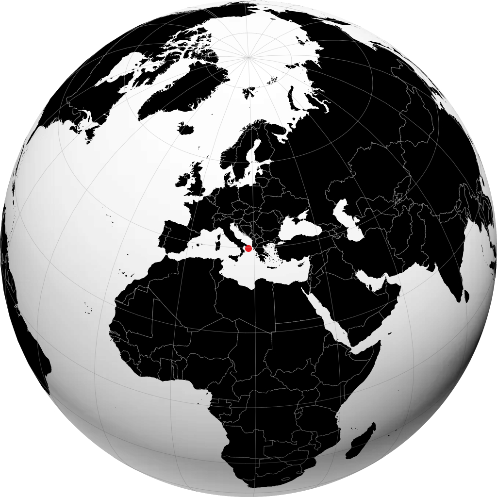 Morciano di Leuca sur le globe