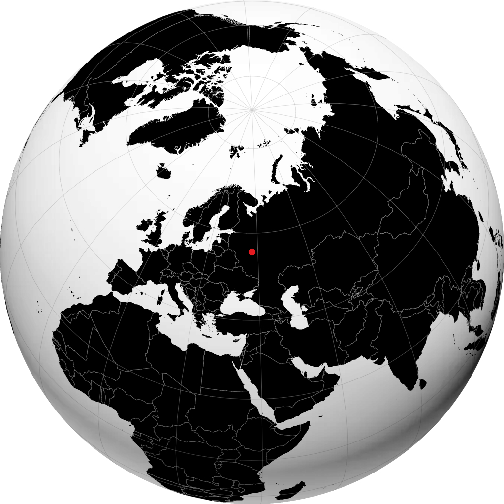 Moscou sur le globe