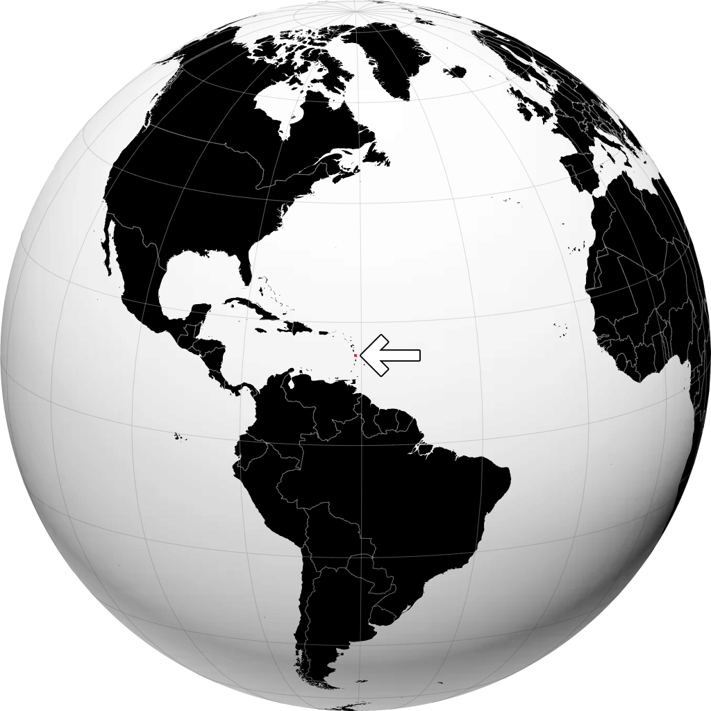 Martinique sur le globe