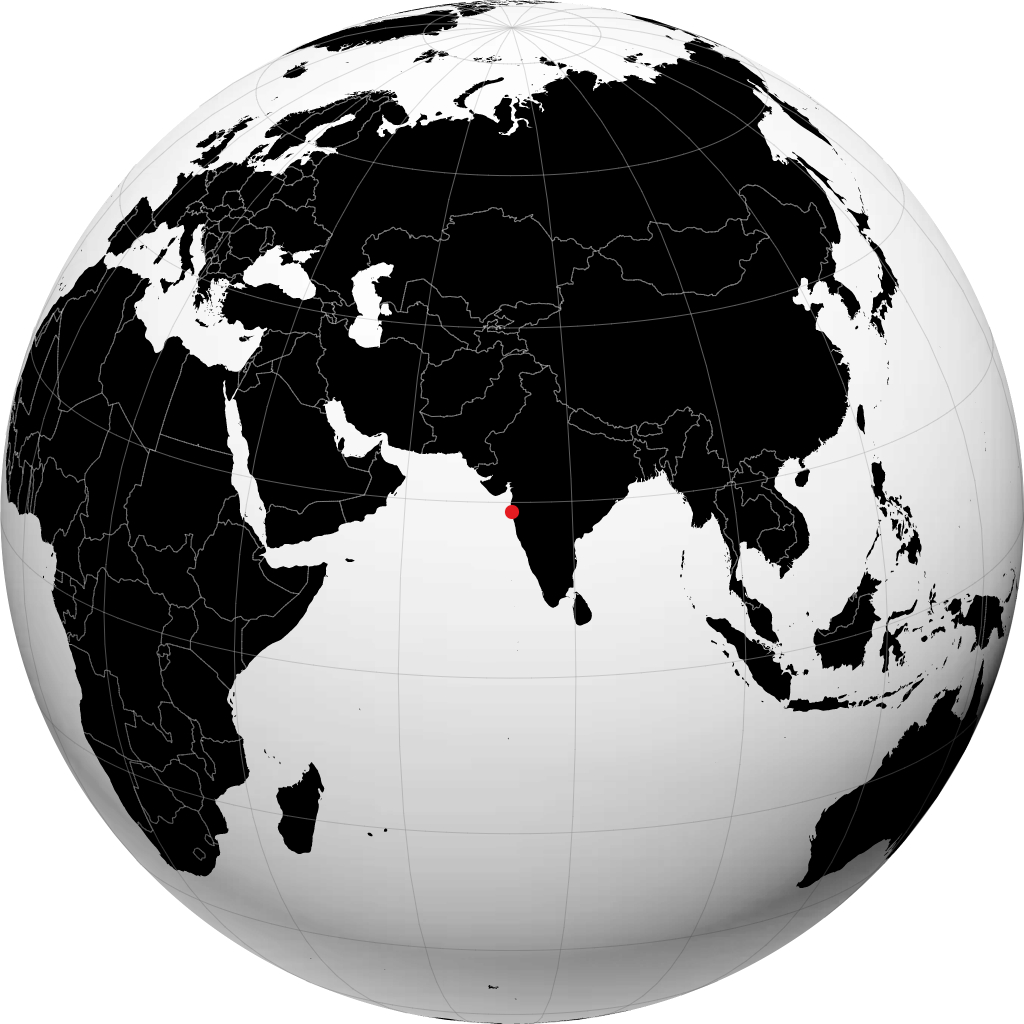 Bombay sur le globe