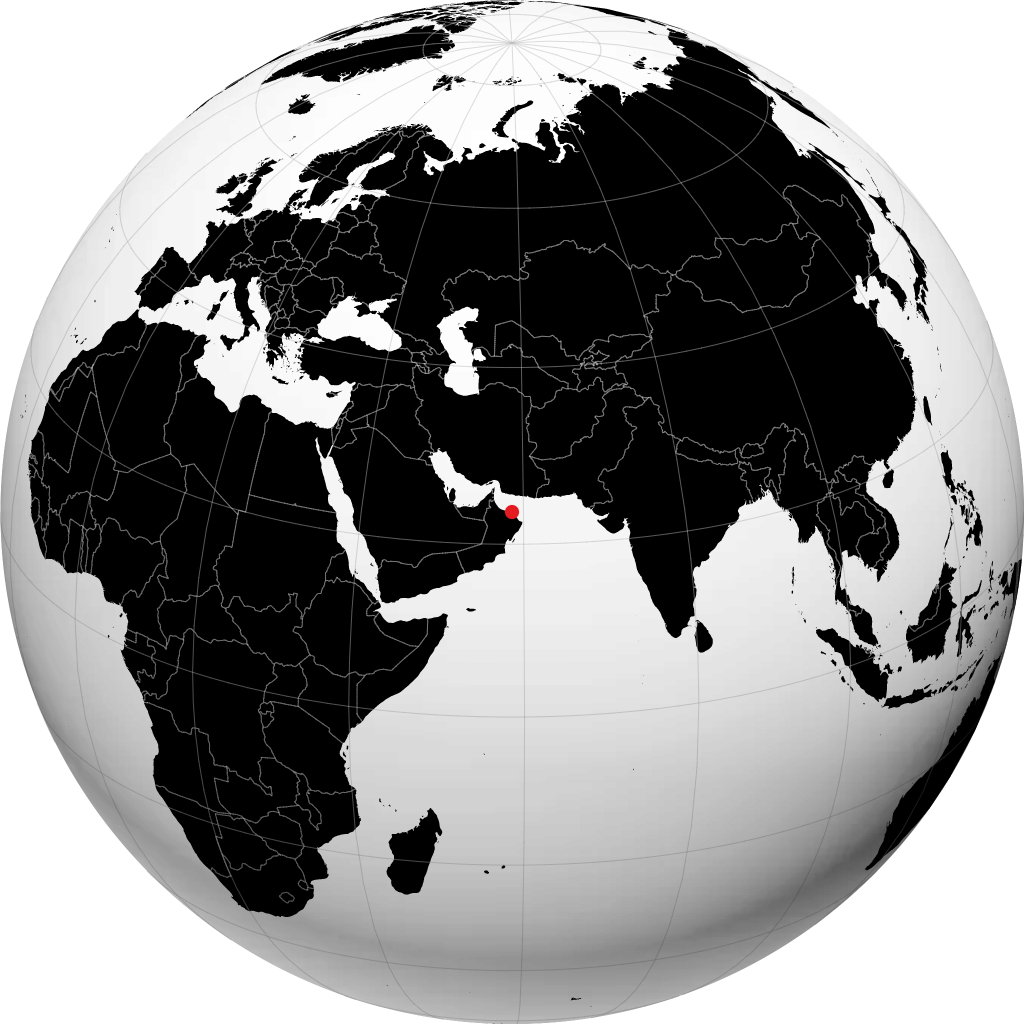 Mascate sur le globe