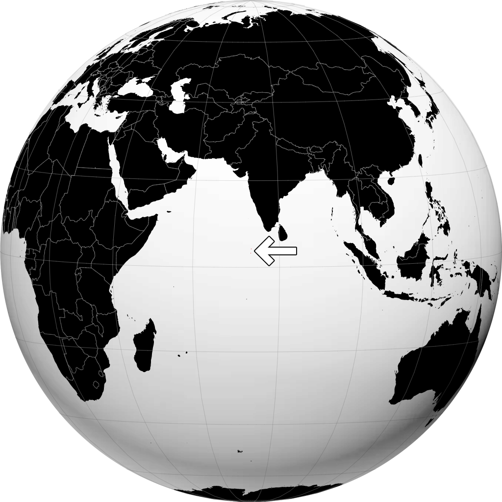 Maldives sur le globe