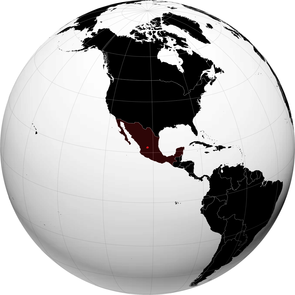 État d'Aguascalientes sur le globe