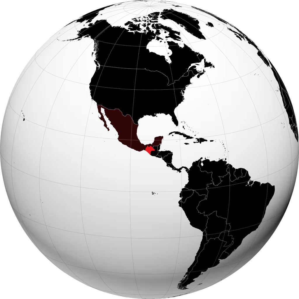 État de Chiapas sur le globe