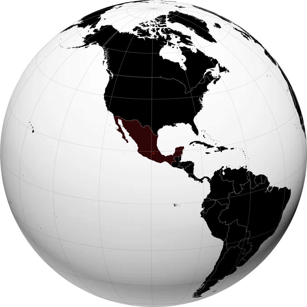 District fédéral sur le globe
