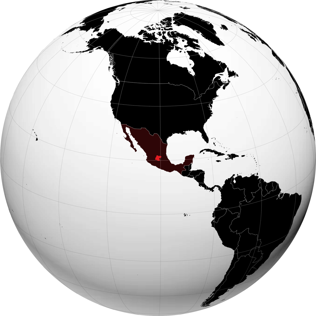État de Guanajuato sur le globe