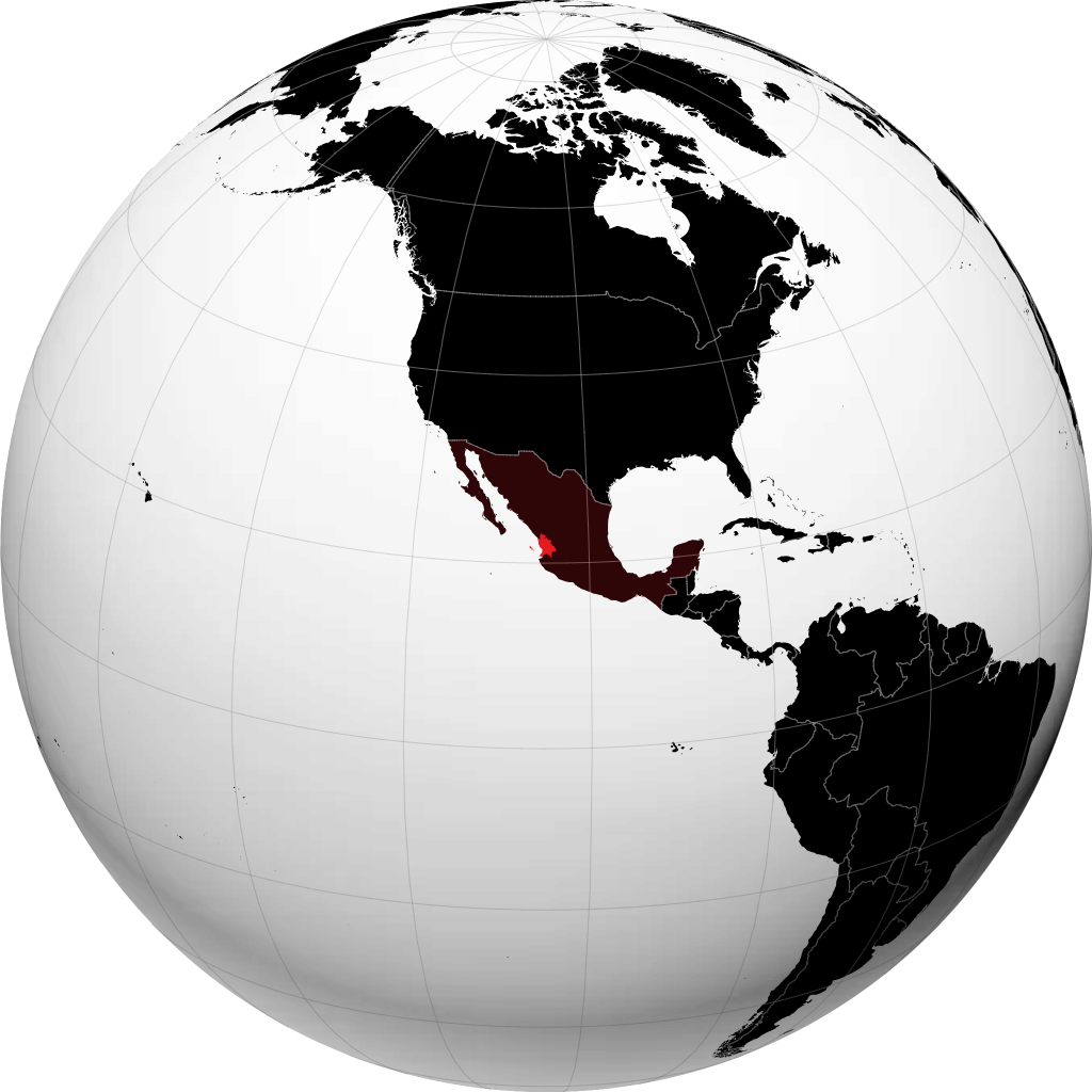 État de Nayarit sur le globe