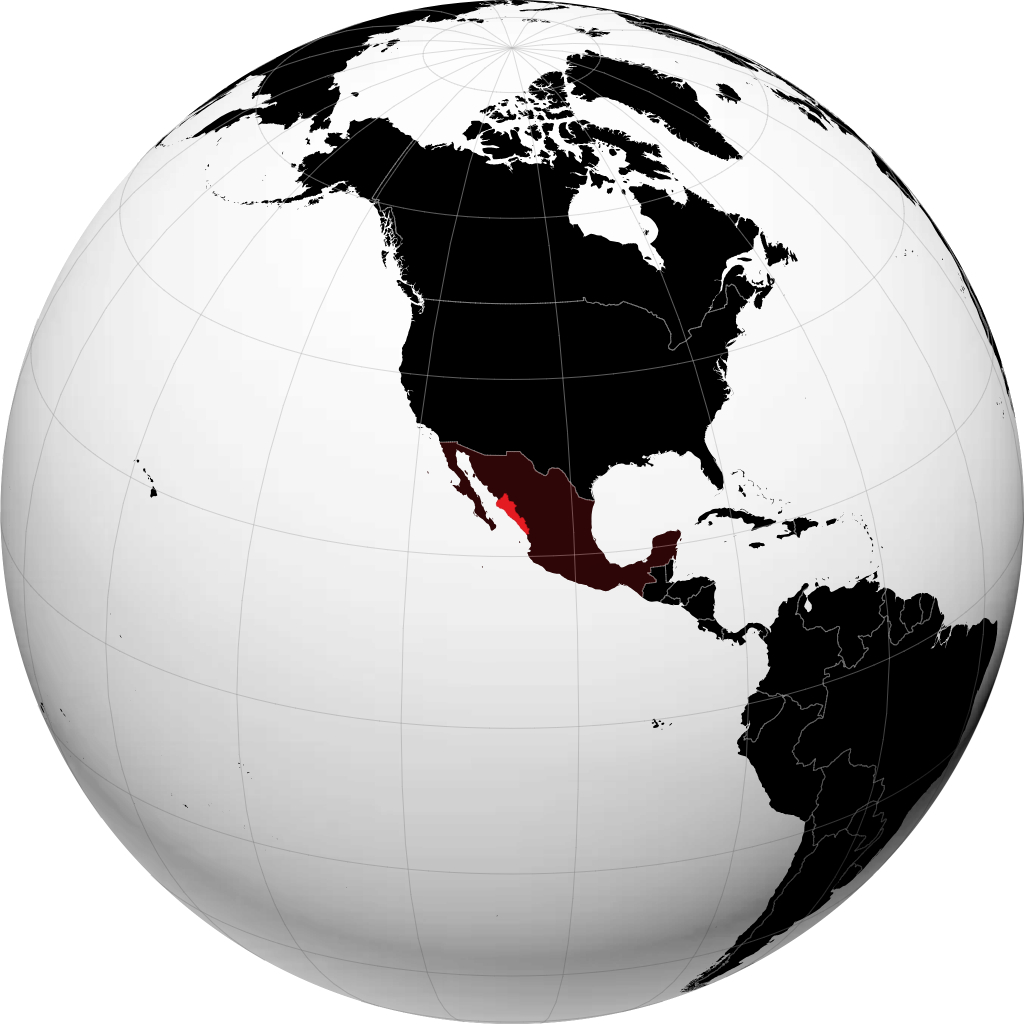 État de Sinaloa sur le globe