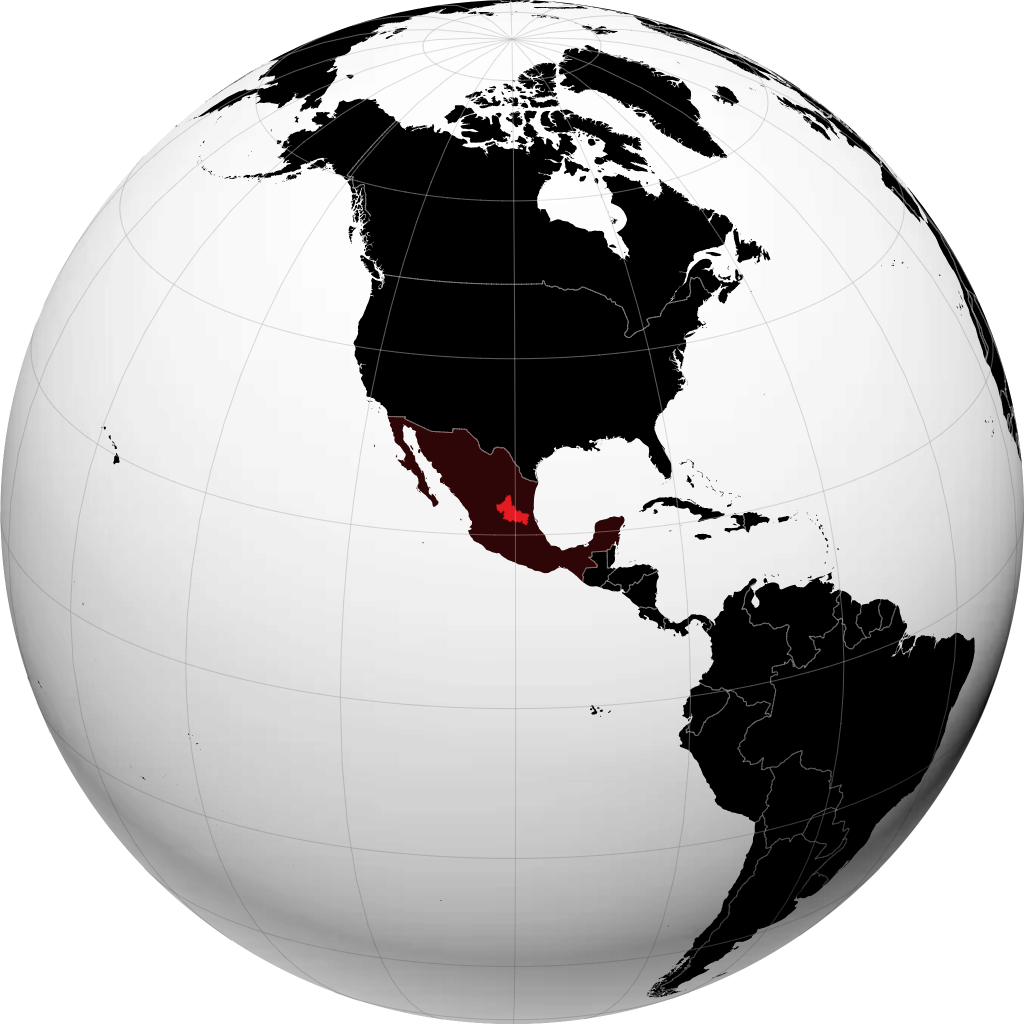 État de San Luis Potosí sur le globe
