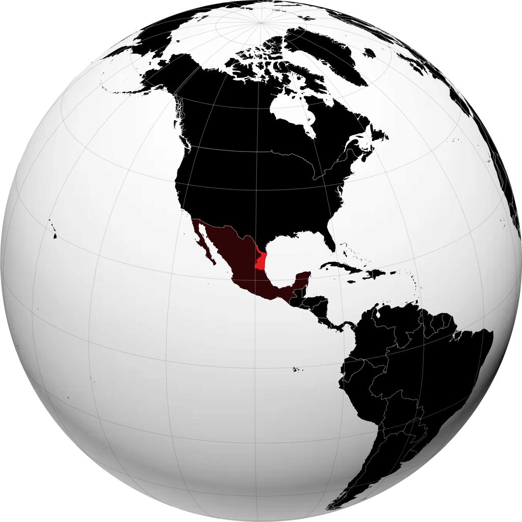 État de Tamaulipas sur le globe