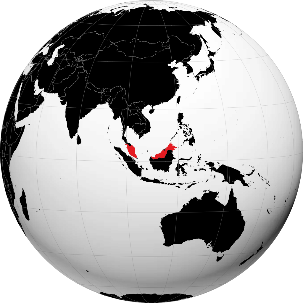 Malaisie sur le globe