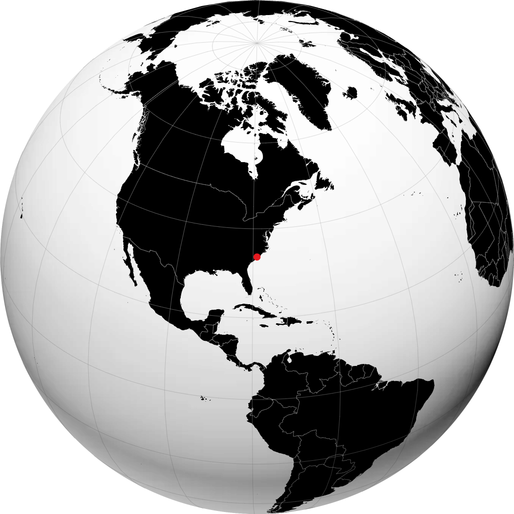 Myrtle Beach sur le globe
