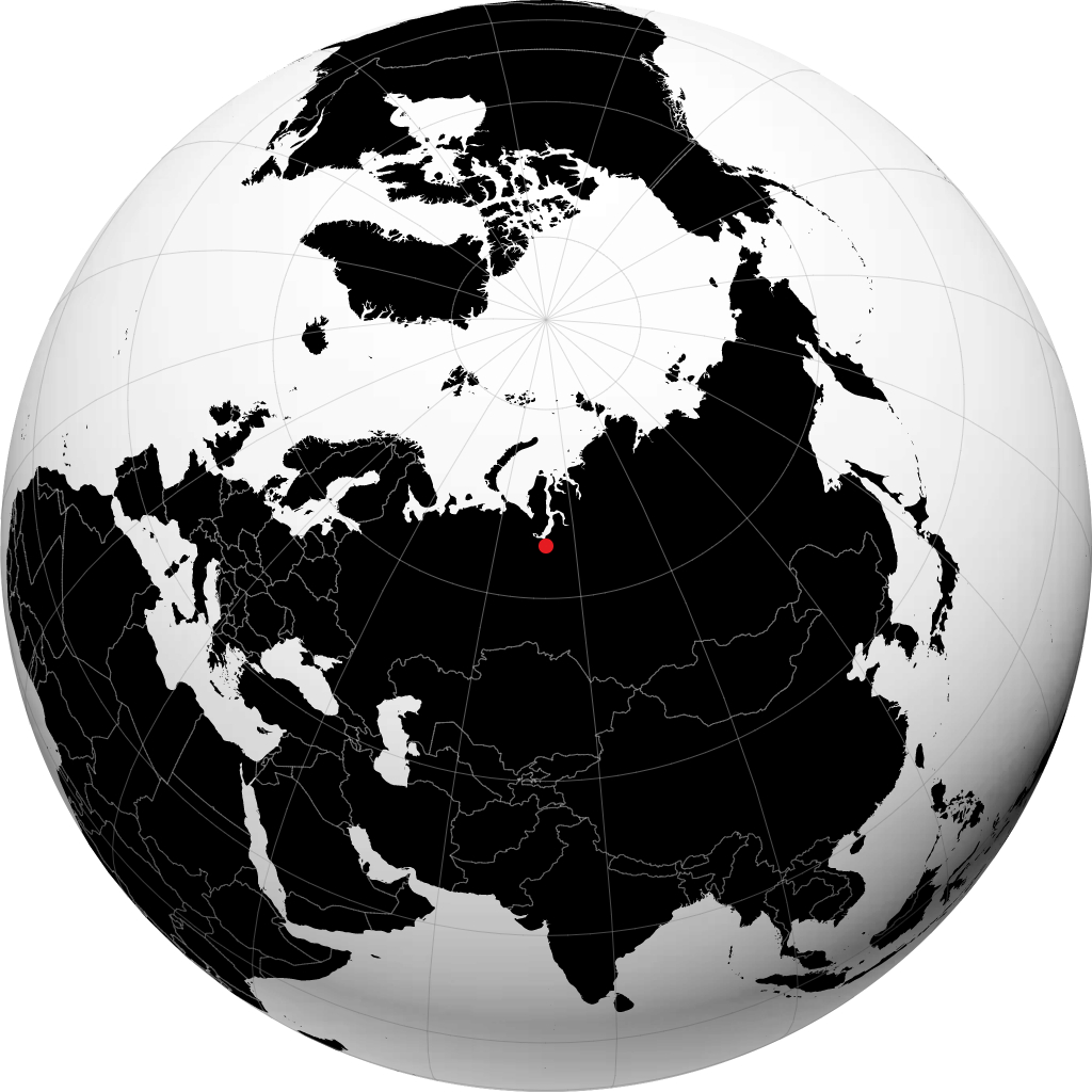 Nadym sur le globe