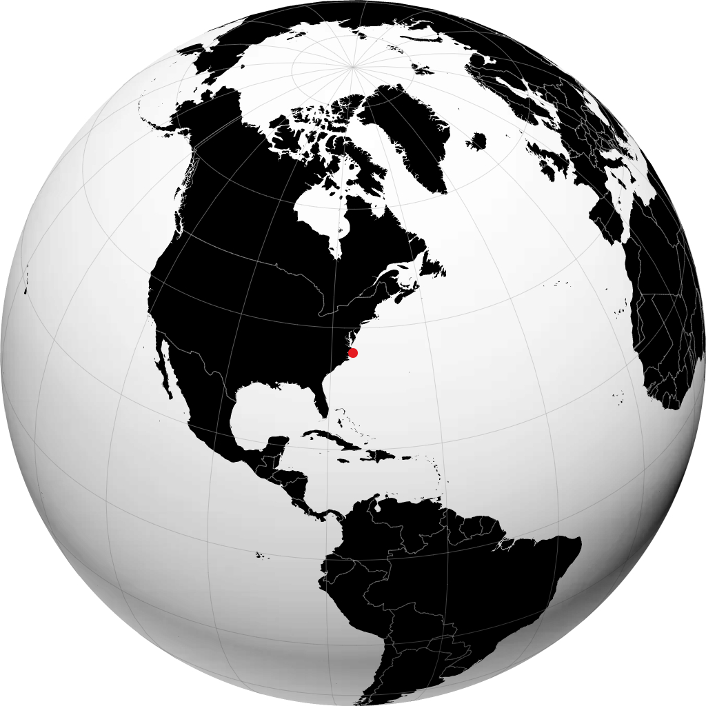 Nags Head sur le globe