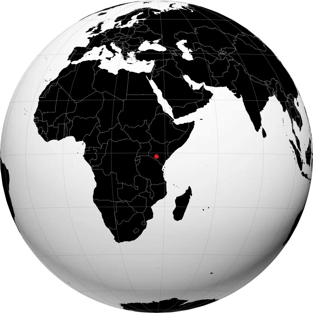 Nairobi sur le globe