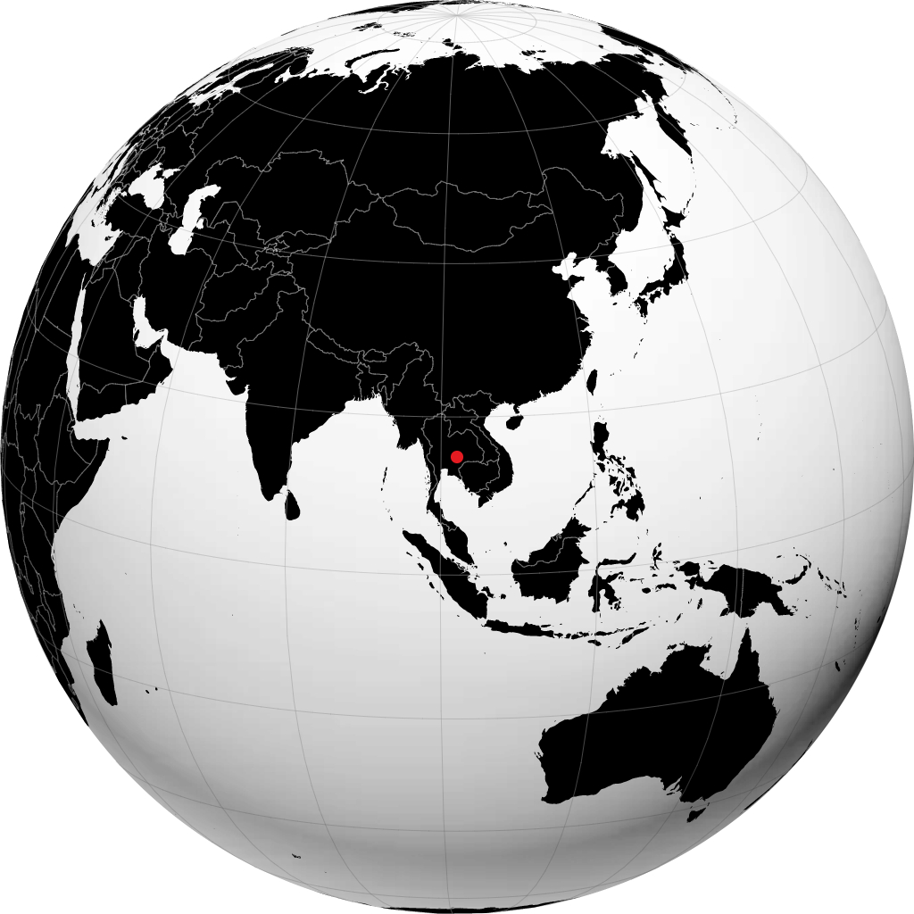 Nakhon Ratchasima sur le globe