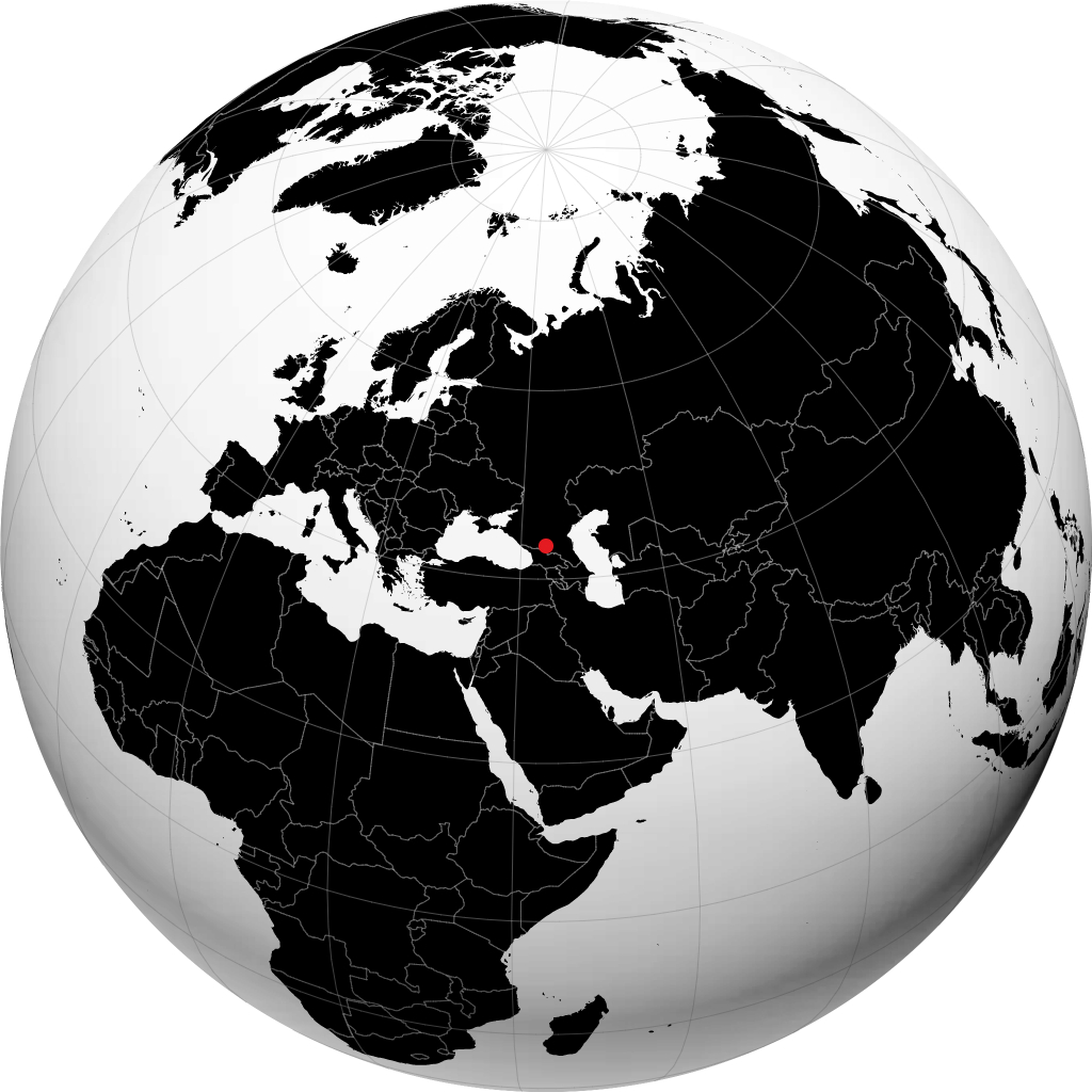 Nalchik sur le globe